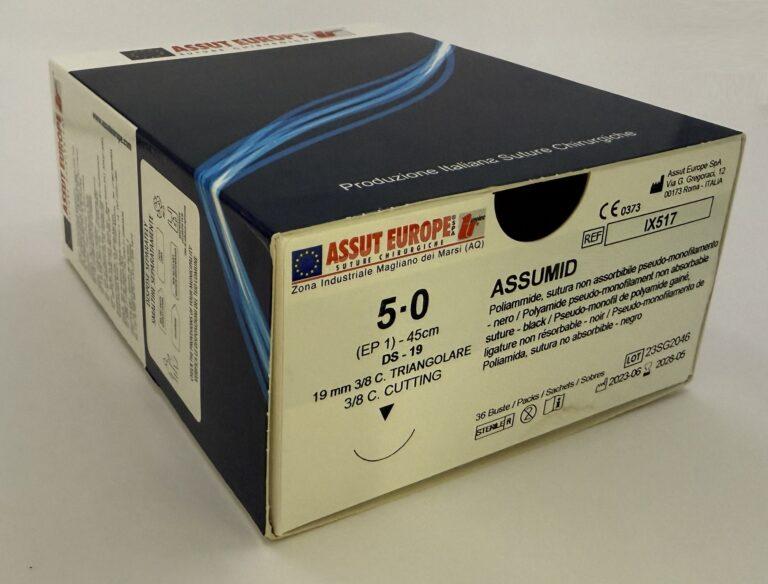 АССУМІД (поліамід), USP 1 чорна псевдо-мононитка 250 см, без голки